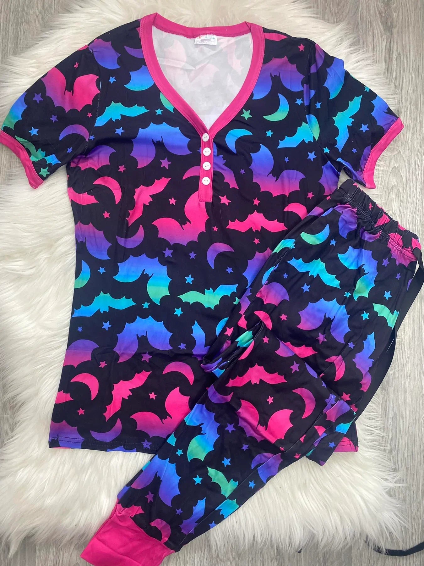 Halloween Short Sleeve Pajama Set In Three Colors