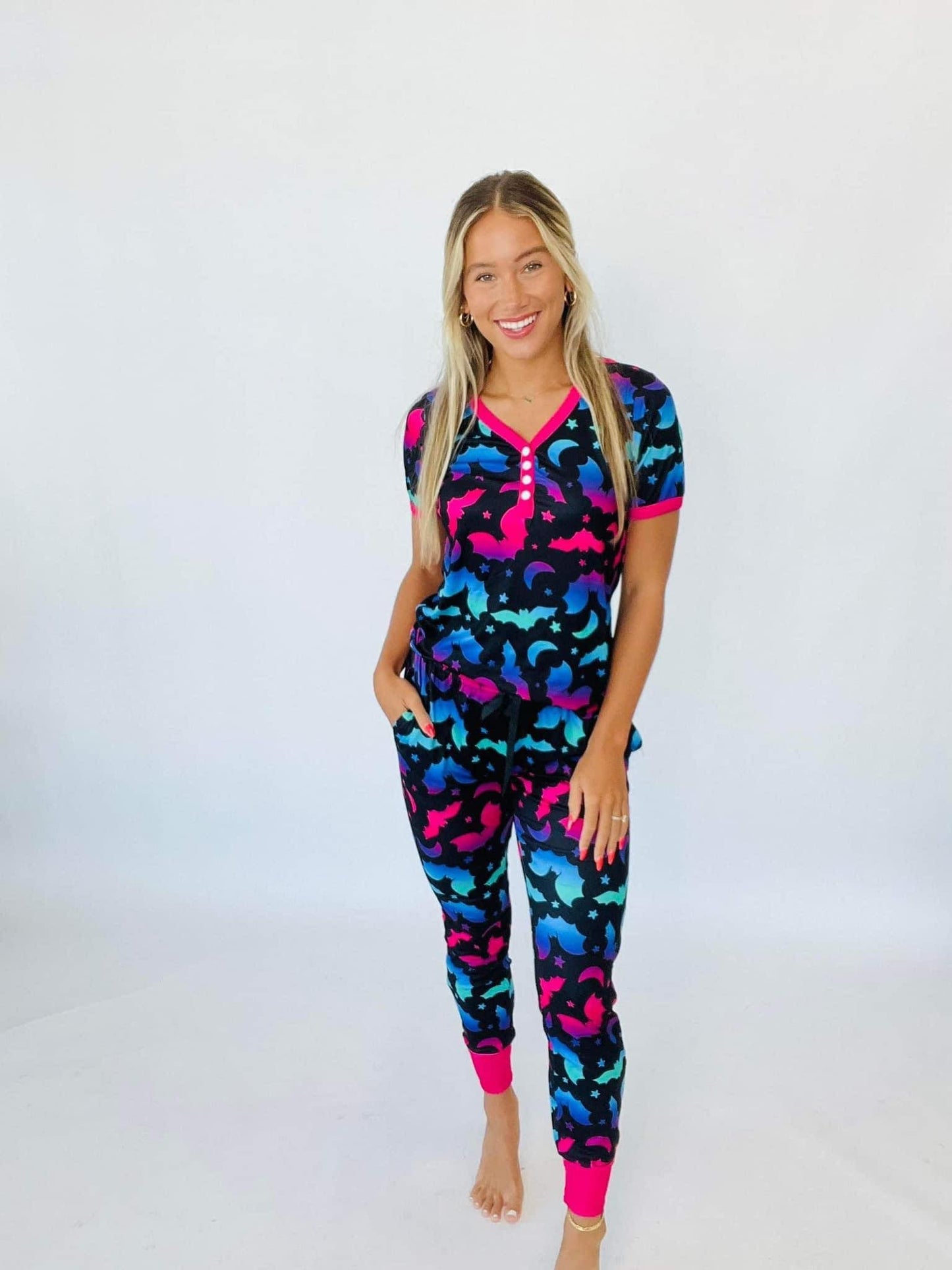 Halloween Short Sleeve Pajama Set In Three Colors