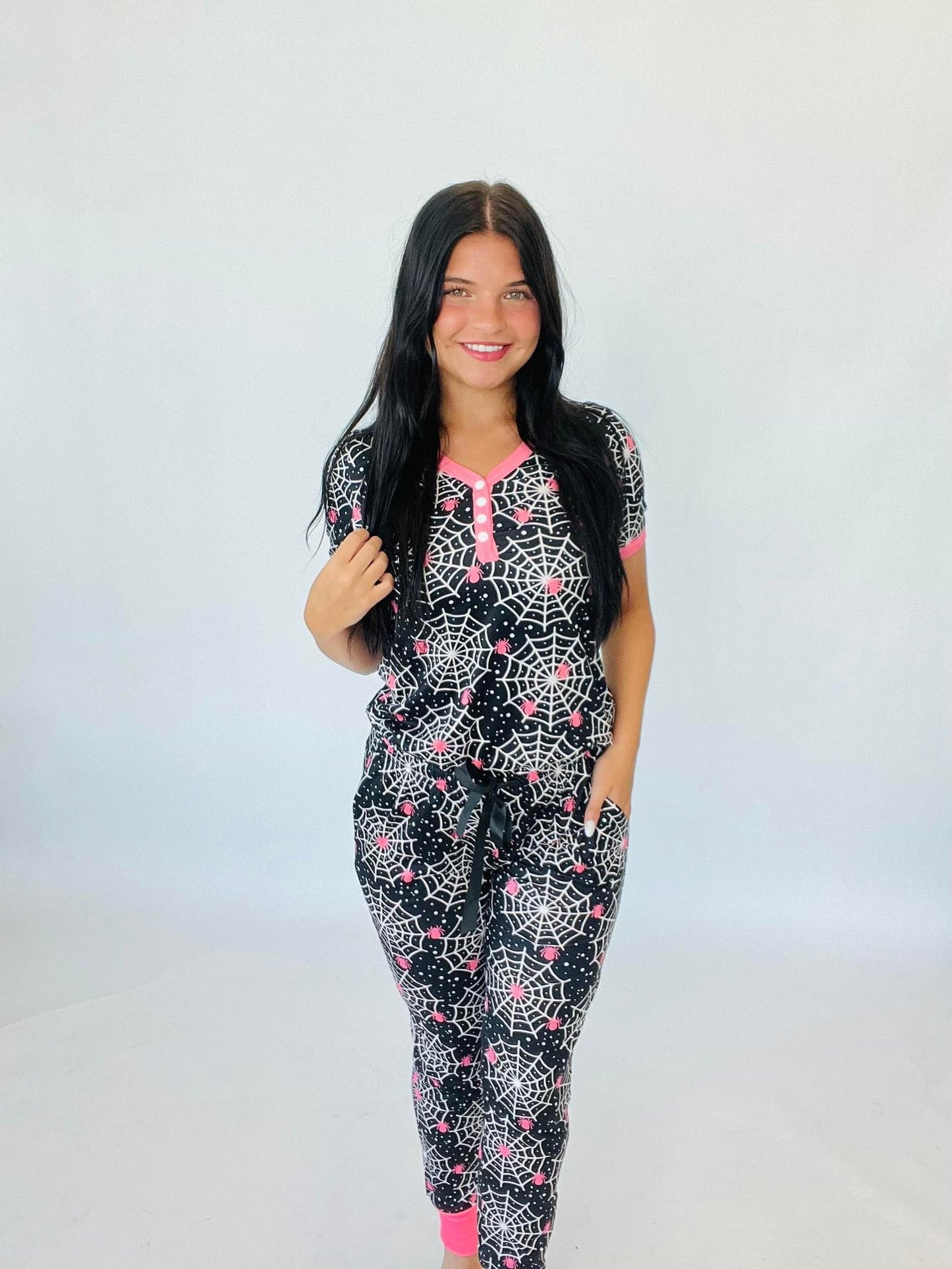 Halloween Short Sleeve Pajama Set In Three Colors