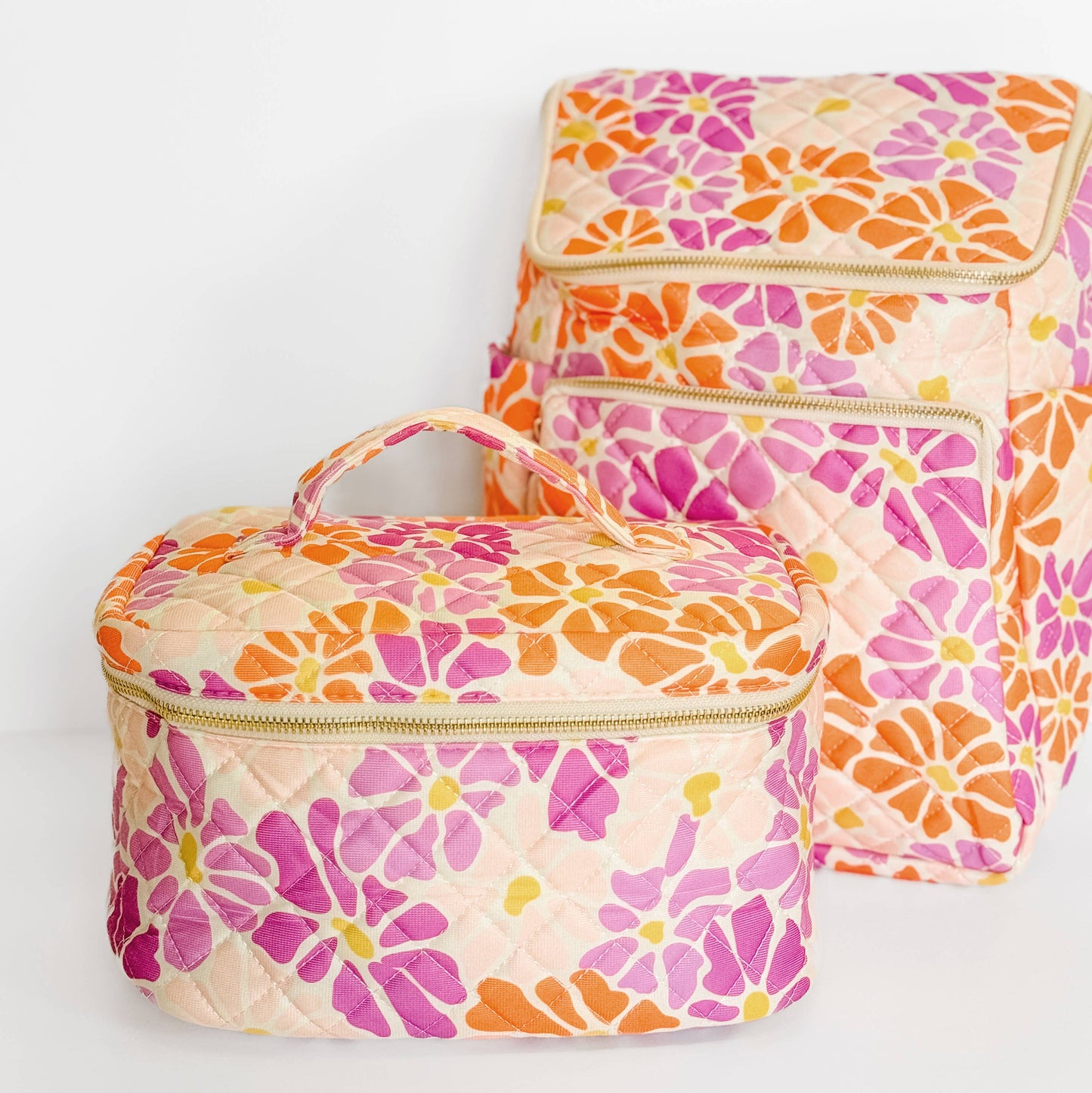 Floral Pattern Cosmetic Bag