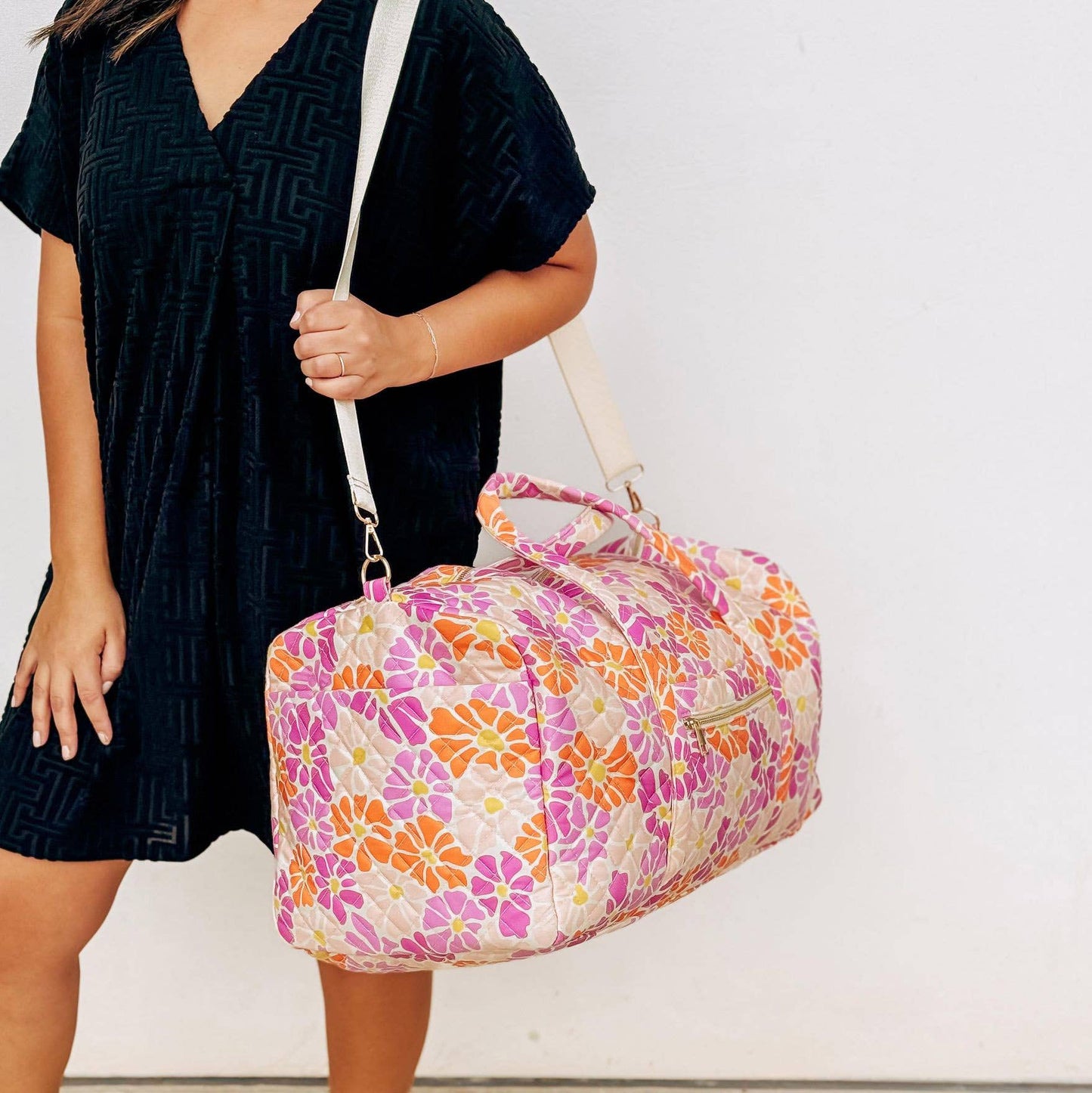 Floral Pattern Cosmetic Bag