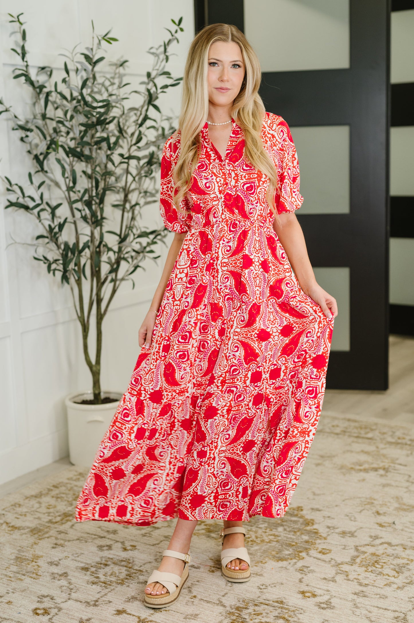 Strolling By Floral Maxi Dress