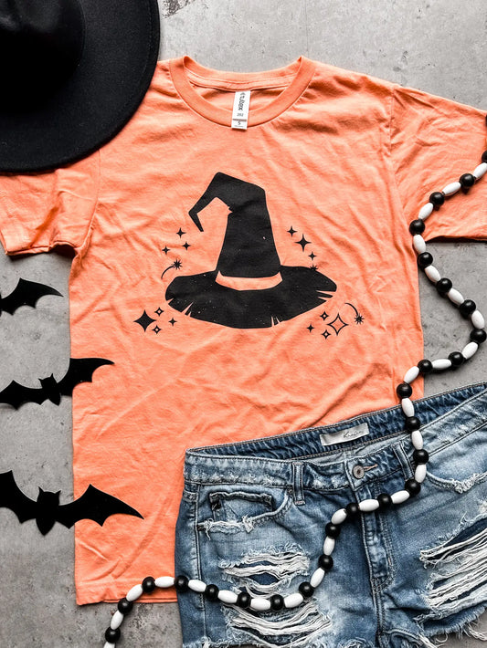 Witchy Wishes Orange Graphic Tee