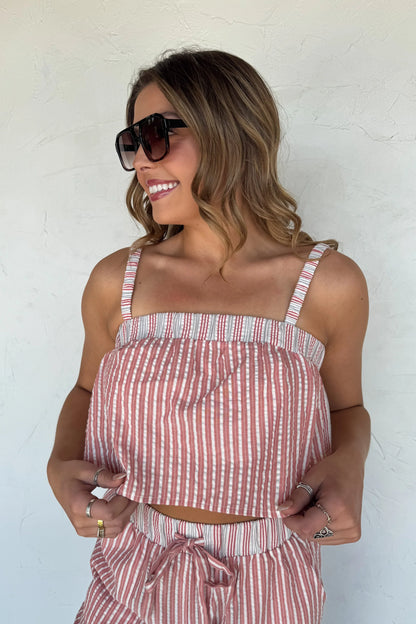 PREORDER: Seersucker Pant Set