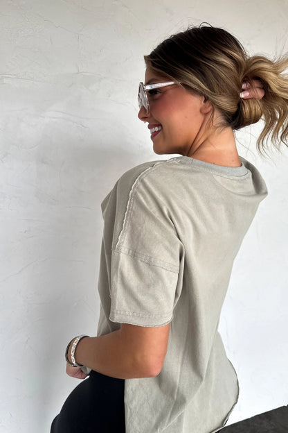 PREORDER: Joey Washed Cotton Boyfriend Tee Fall Colors