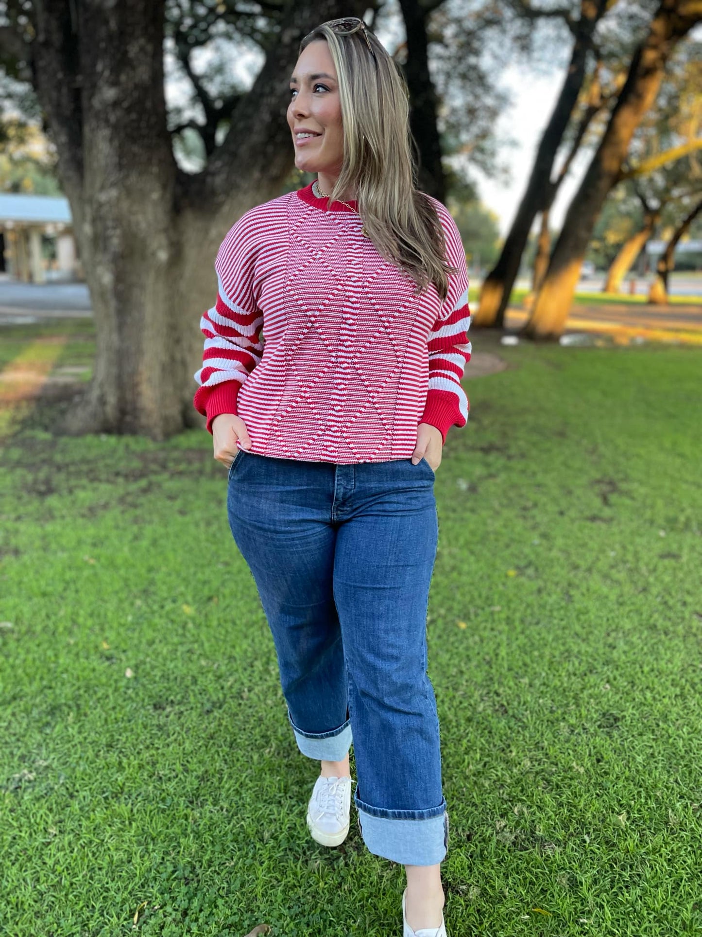 PREORDER: Aspen Striped Sleeve Sweater in Four Colors