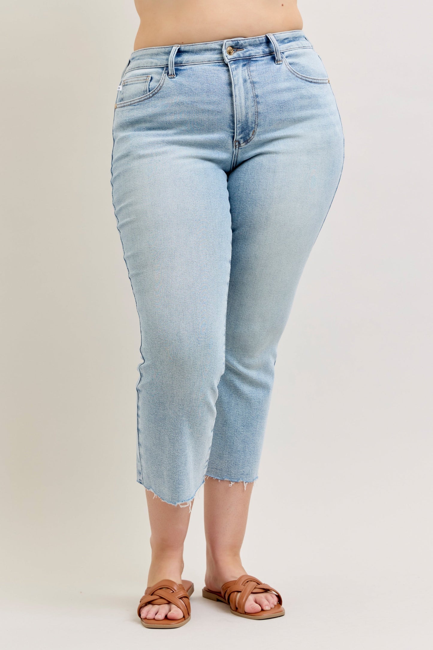 Martha Mid Rise Kick Flare w Raw Hem