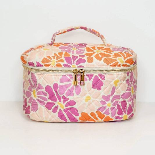 Floral Pattern Cosmetic Bag