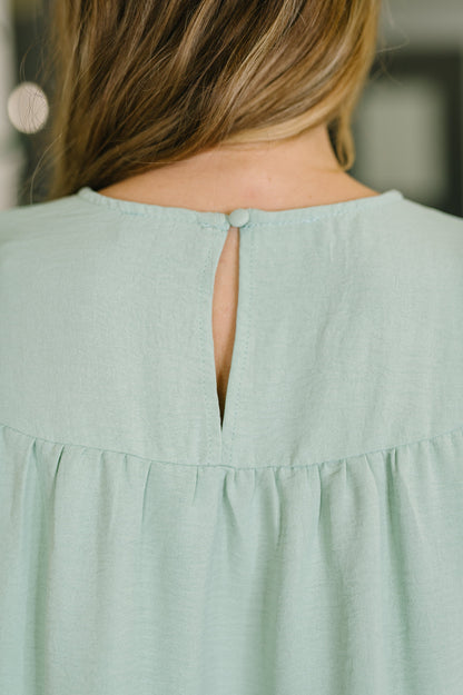 Caught You Looking Crinkle Woven Blouse