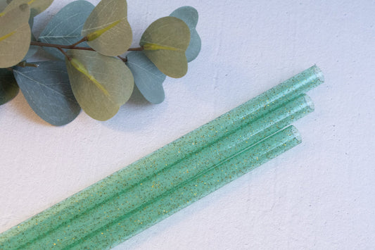 Green Glitter 40oz Reusable Straw