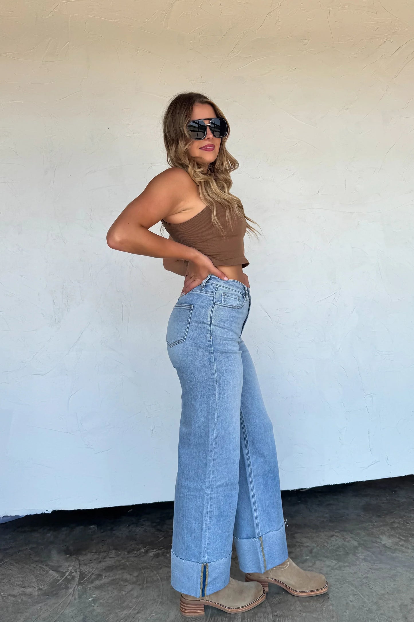 PREORDER: The Leni Wide Cuff Jean