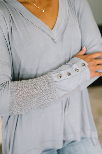 Feel That Something Contrast Sleeve Top