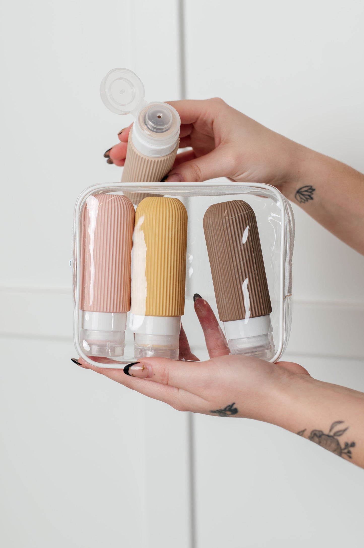 From Here to There Toiletry Travel Bottles in Neutral