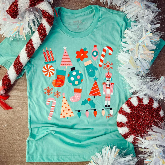 Christmas Shapes Graphic Tee