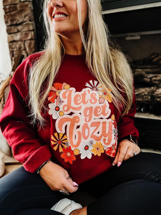 Let's Get Cozy Graphic Sweatshirt