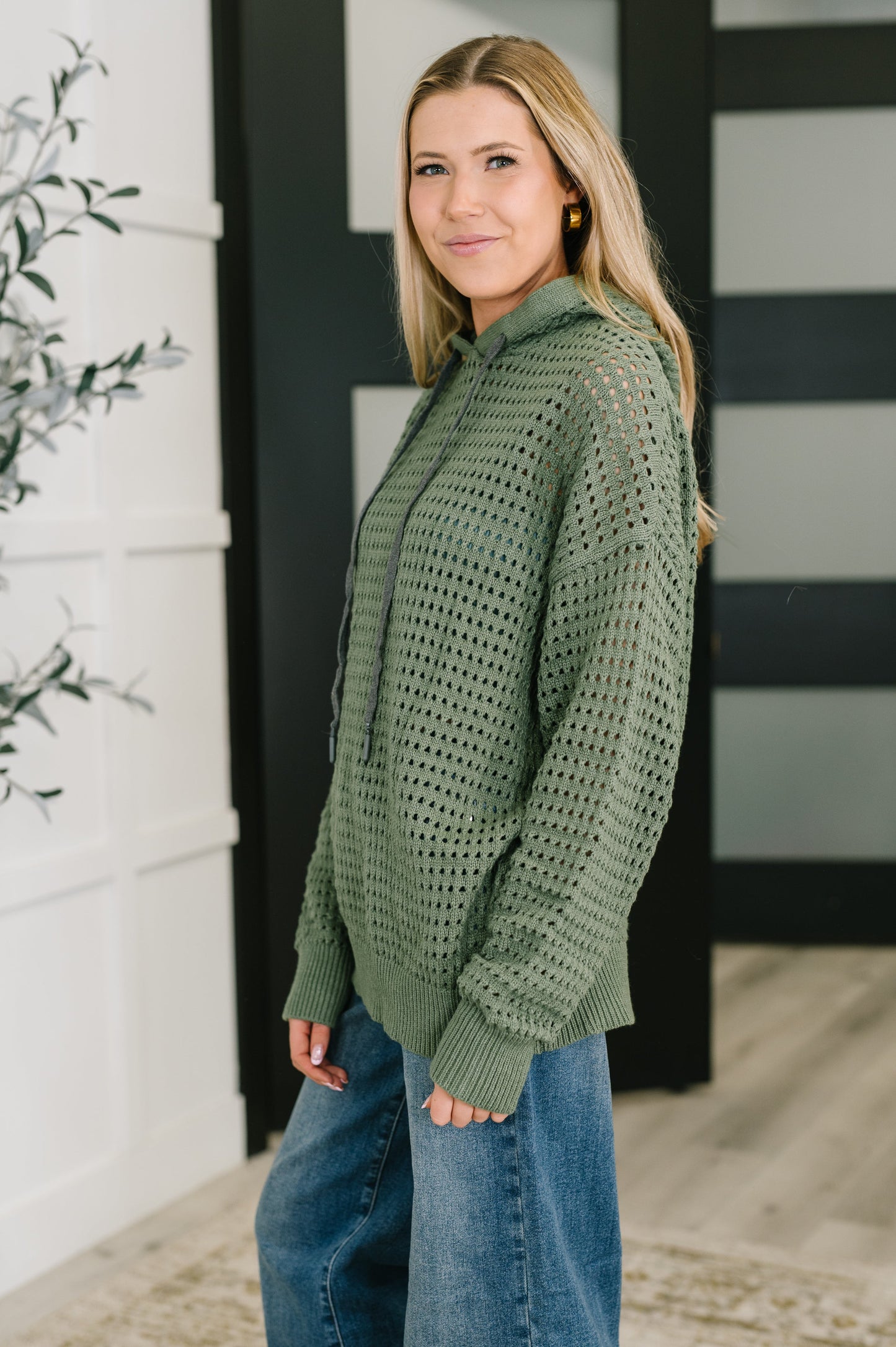 What a Catch Open Weave Pullover