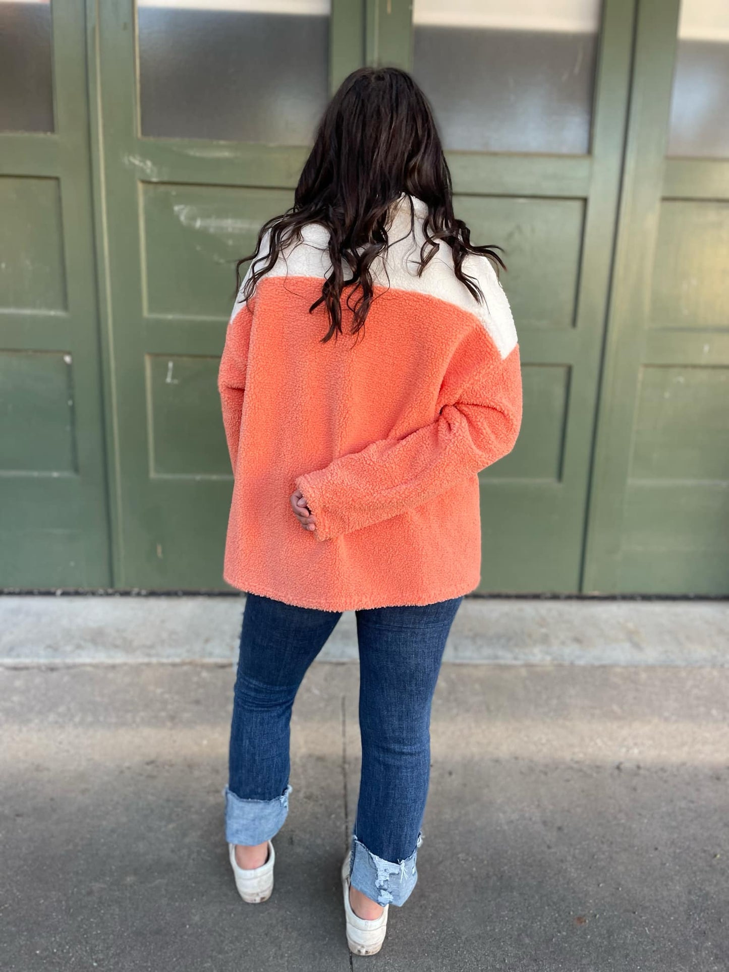 PREORDER: Half Zip Fleece Pullover in Sherbet