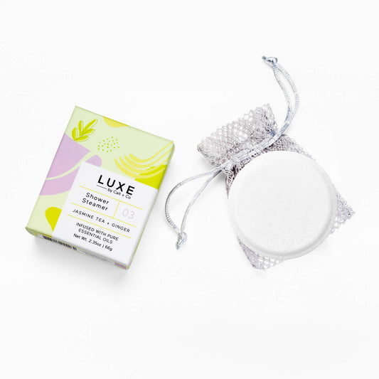 Luxe Jasmine Tea + Ginger Shower Steamer Fizzy Bomb