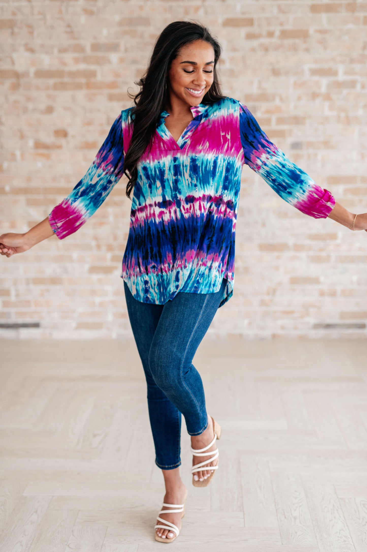 Little Lovely Blouse in Tie Dye