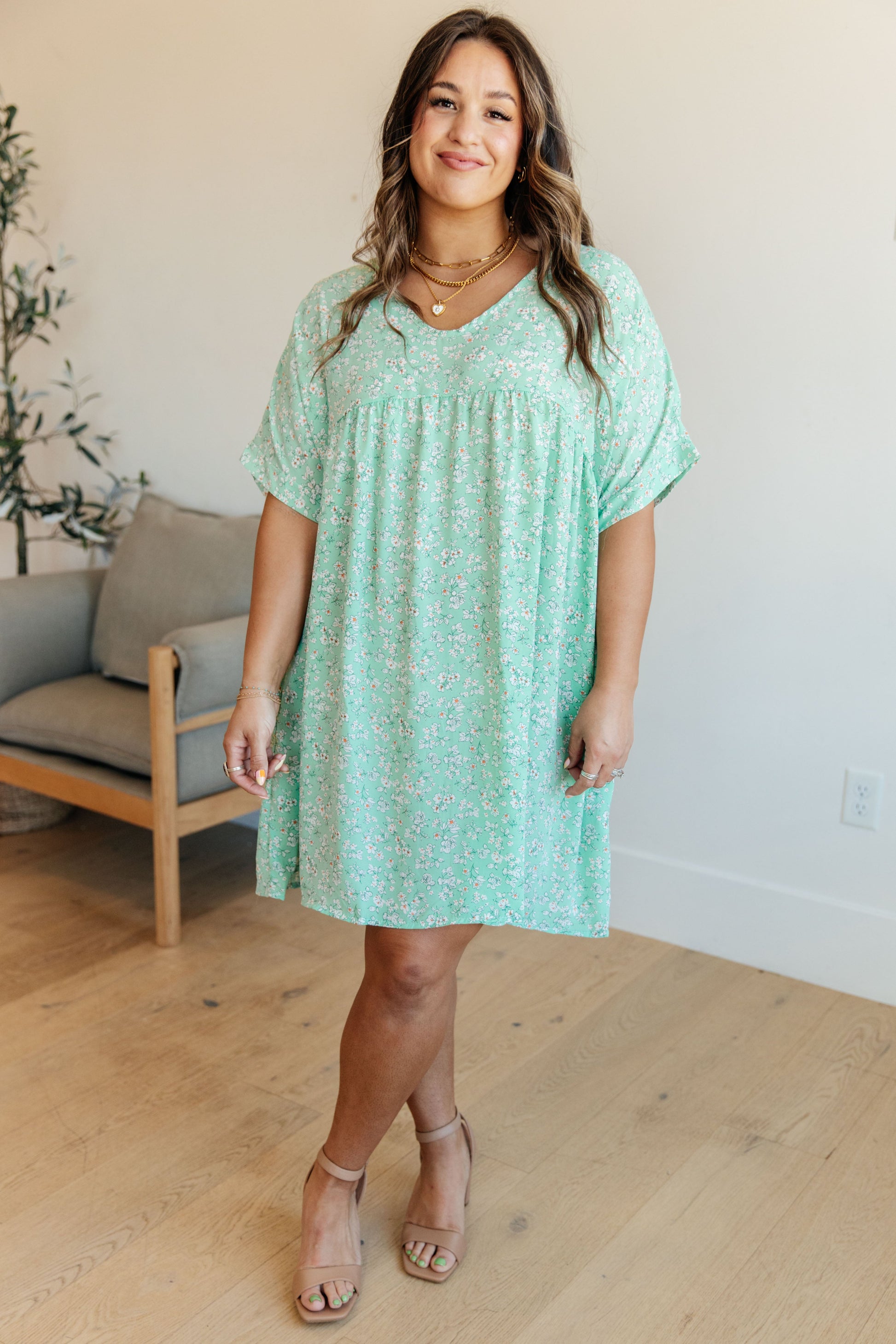 Rodeo Lights Dolman Sleeve Dress in Mint Floral Country Blossom Boutique Rodeo Lights Dolman Sleeve Dress in Mint Floral Country Blossom Boutique