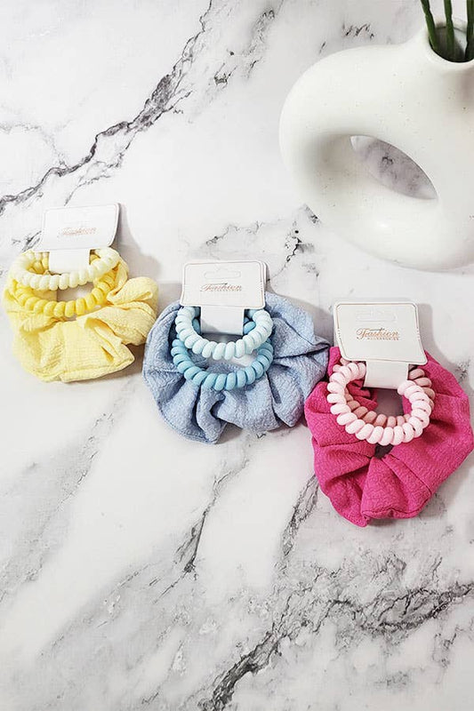 Scrunchie Phone Cord Hair Tie Set