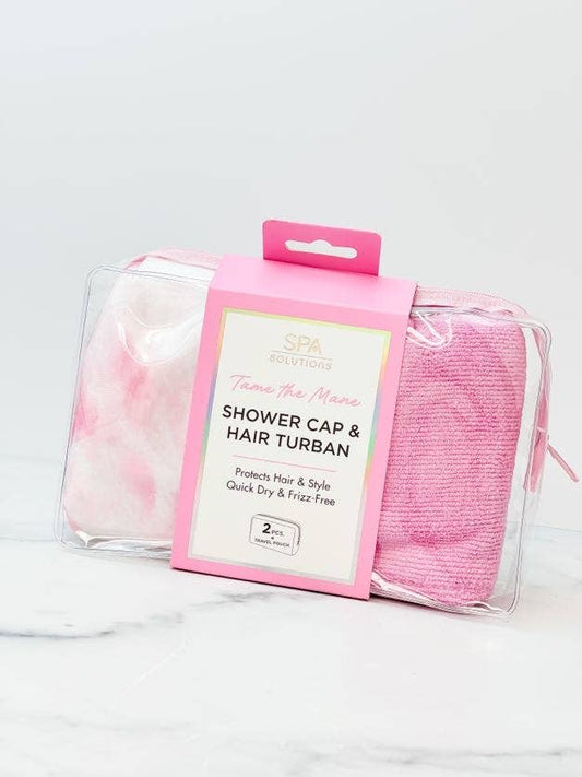 Tame the Mane Shower Hair Set - Pink Tie Dye